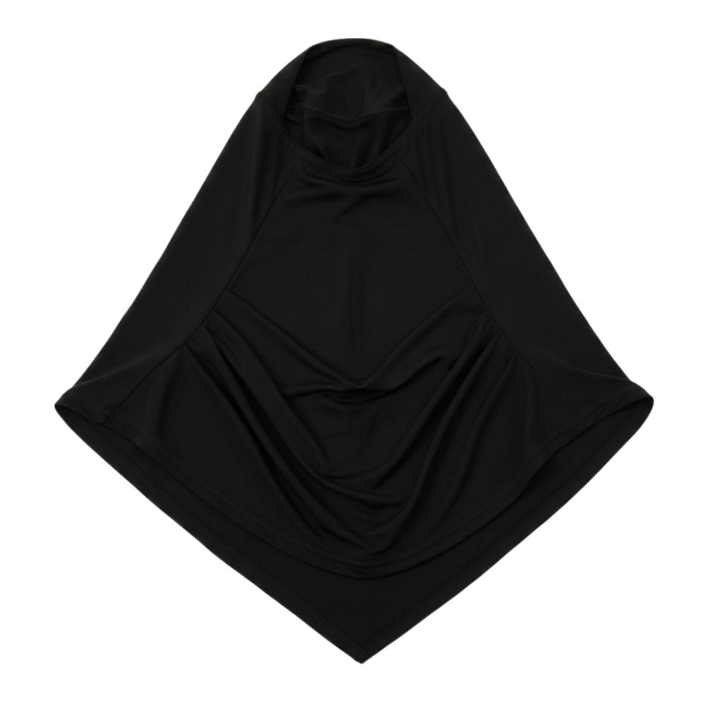 

Lightweight Instant Hijab Crinkle Rayon Full Neck Cover Turban Sports Headscarf Sports Wear чёрный