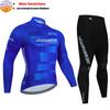 2027 Tour De Italia Giro Invernale Termico Pile Manica Lunga Maglia Ciclismo Set Salopette Ciclismo Abbigliamento Bicicletta MTB Bici