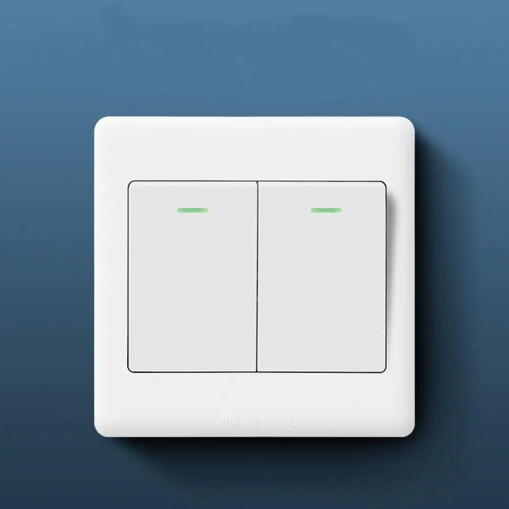 1/2/3/4 Gang Wall Light Switch Panel On / Off Push Buttons Wall Switches Durable Home Accessories Electrical Equipment Parts