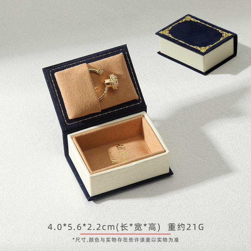 Flip Cover Book Shaped Jewelry Display Box Earrings Ring Necklace Pendant Jewelry Organizer Portable Travel Jewelry Holder