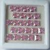 Zafiro Natural 24 Piezas Gema Suelta CERTIFICADA 5x5 mm Color Rosa Corte Cuadrado
