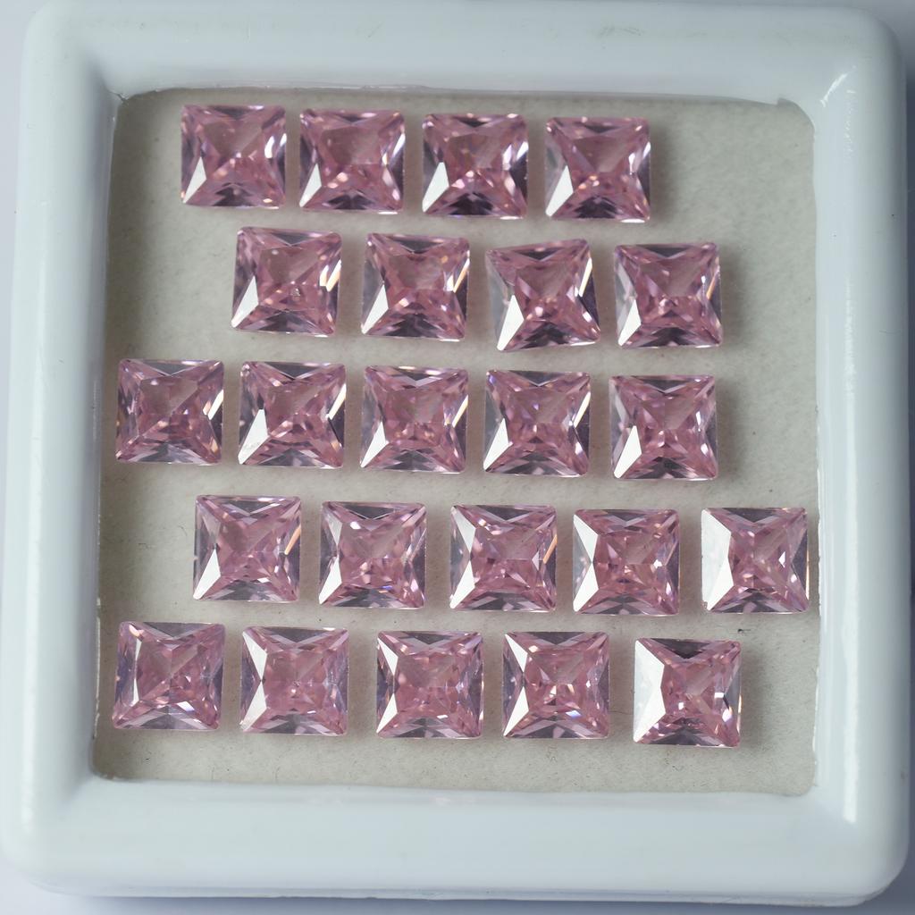 Natural CERTIFIED 30 Pcs Pink Sapphire Square Cut Loose Gemstone 5x5 mm Lot