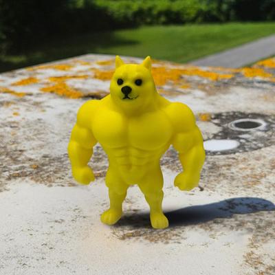3D-gedrucktes Muskelhund-Ornament Kunststoff Muskelhund-Statue Figur Heim-Büro-Schreibtischdekoration Geschenk für Fitness-Enthusiasten