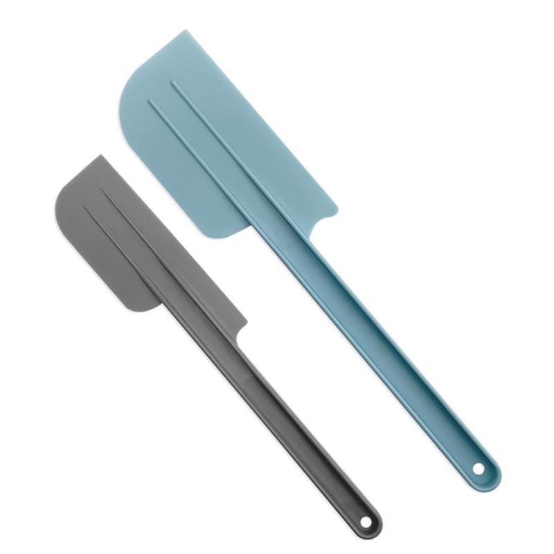 2pcs/set Plastic Spatula Long Handle Heat-resistant Cake Making Spatula Cream Baking Tools