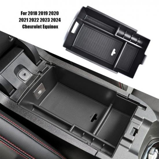 For Chevrolet Equinox 2018-2024 Car ABS Material Center Console Organizer Black