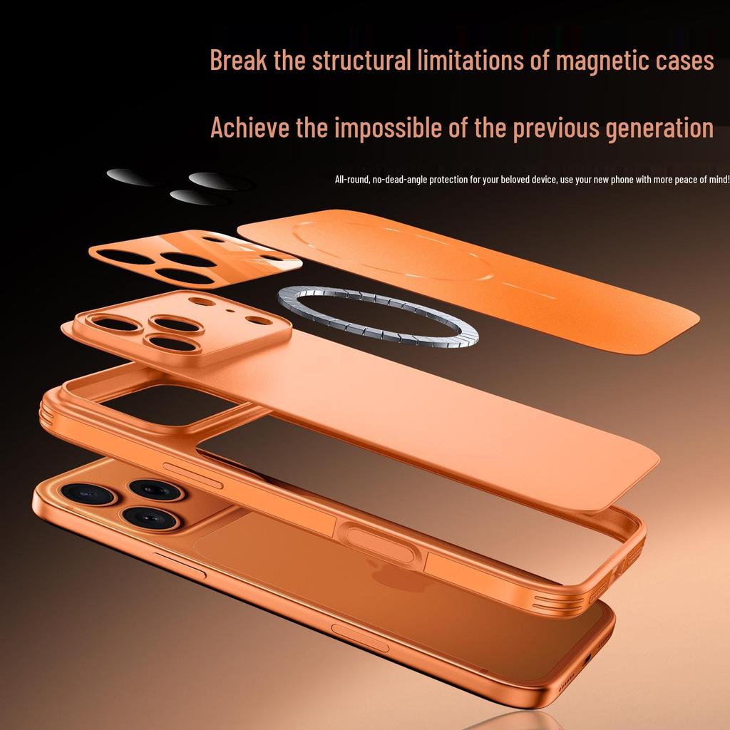 Apple iPhone 16/17 Pro Max Magnetic Case: Drop-Proof, Large Window, Four-Corner Protection