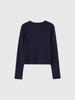 GENERALIDEA Slim Crew Neck Long Sleeve Tee [Navy] / Wbe1L01502