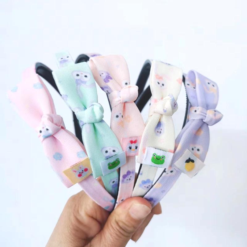 Korean Cute Bow Headband for Girls - Cartoon Style Princess Hair Accessory