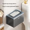 Ecoco Space Aluminum Wall-Mounted Toilet Paper Holder with Shelf