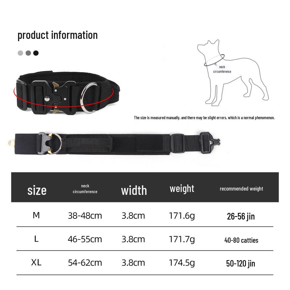 Pet Tactical Collar with Handle and Leash - Explosion-Proof Design