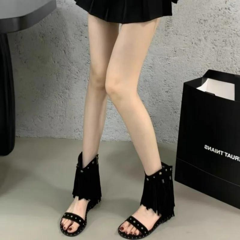 Mode Flacher Absatz mit Ethno GLADIATOR Sommer Neu Uni Damen Schuhe im Angebot 2025 Marke Ziip Flache Damen Sandalen Sandálias