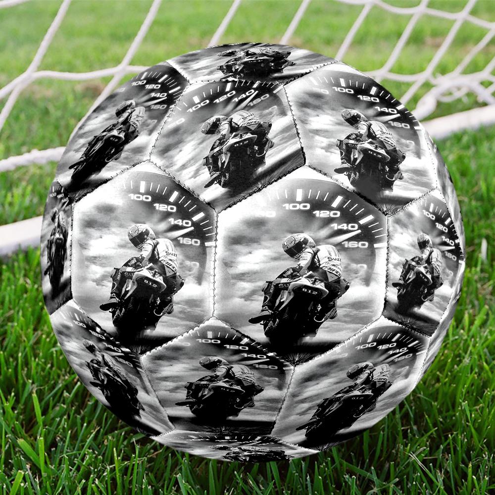 Motorcycle Theme Size 5 Soccer Ball, Suitable for Both Indoor and Outdoor Matches, a Gift Suitable for Everyone.