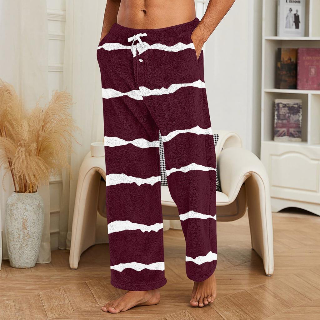 Men's Allover Printed Home Pants Sleeping Pajama Pants Long Pants Pajama Pants