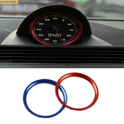 Compass Circle Clock Case Stopwatch Ring Cover For Porsche Macan Cayenne Taycan 718 911 Panamera 4 2017 And 2023 Car
