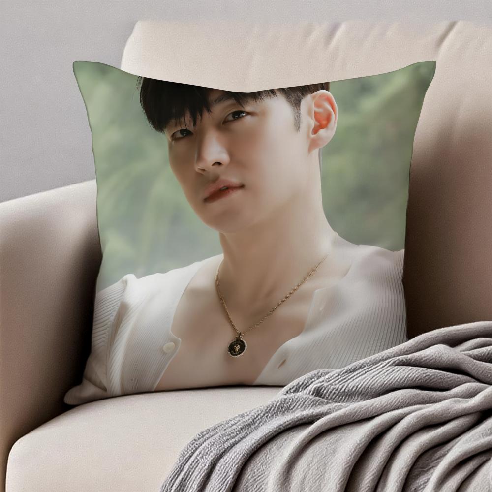 

Handsome LLee Je Hoon Cushion Cover Pillowcase Antidustmite Invisible Zipper Short Plush Sofa Cushion 30X30cm