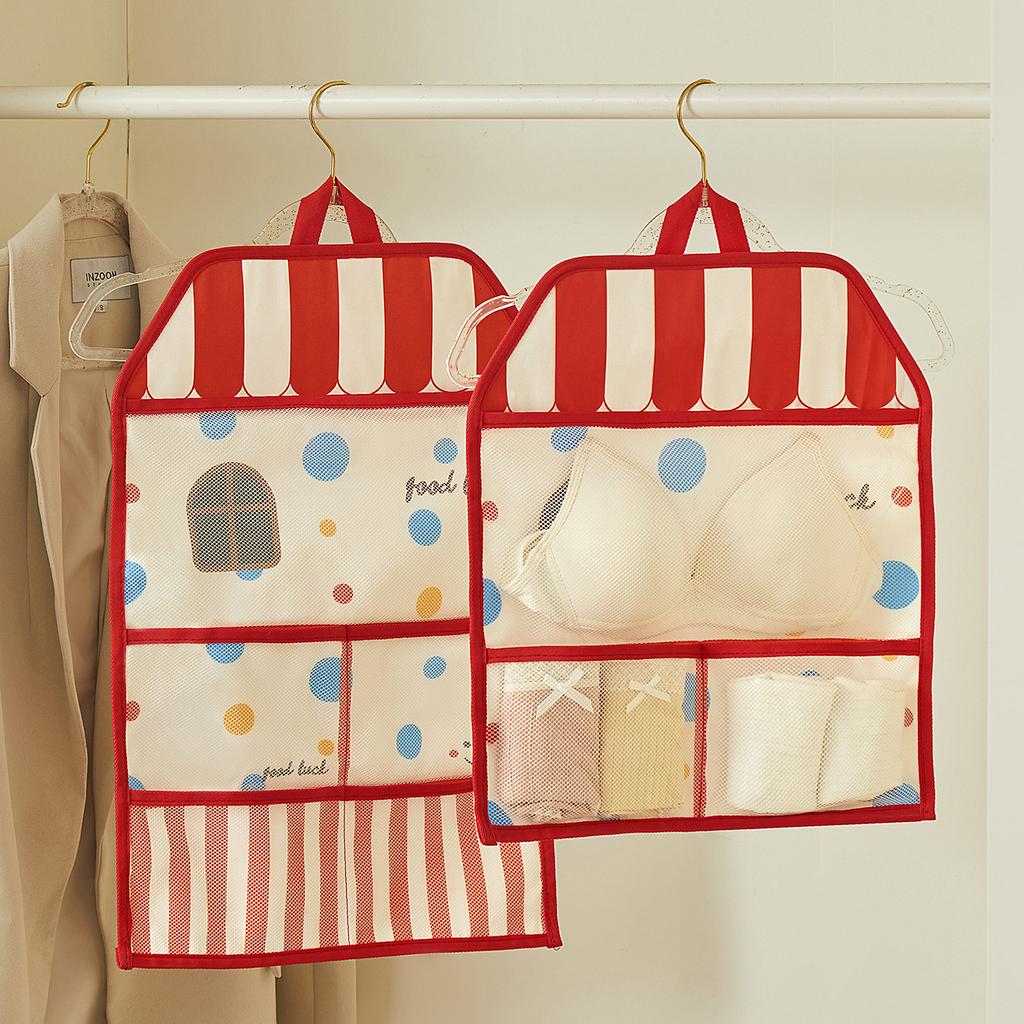 Socks storage hanging bag dormitory wardrobe underwear underwear storage artifact children's baby hanging mesh pocket storage bag