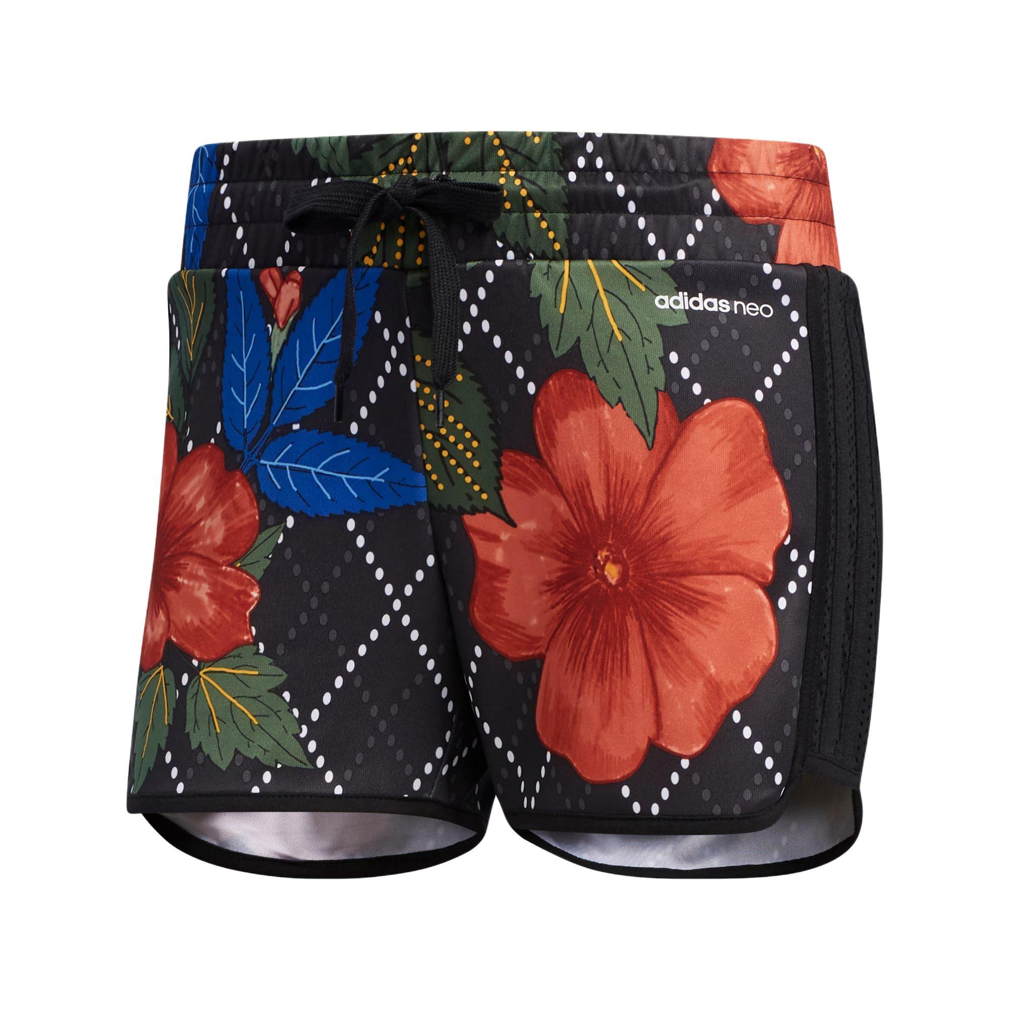 

Adidas Neo Floral Sports Fashion Comfortable Lace-Up Shorts Women Shorts FJ6775 L