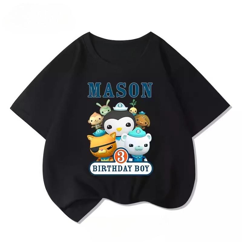 Potdemiel Octonauts Rescue Team Childrens 100 Cotton TShirt New Summer Style Comfortable and Breathable Childrens TShirt
