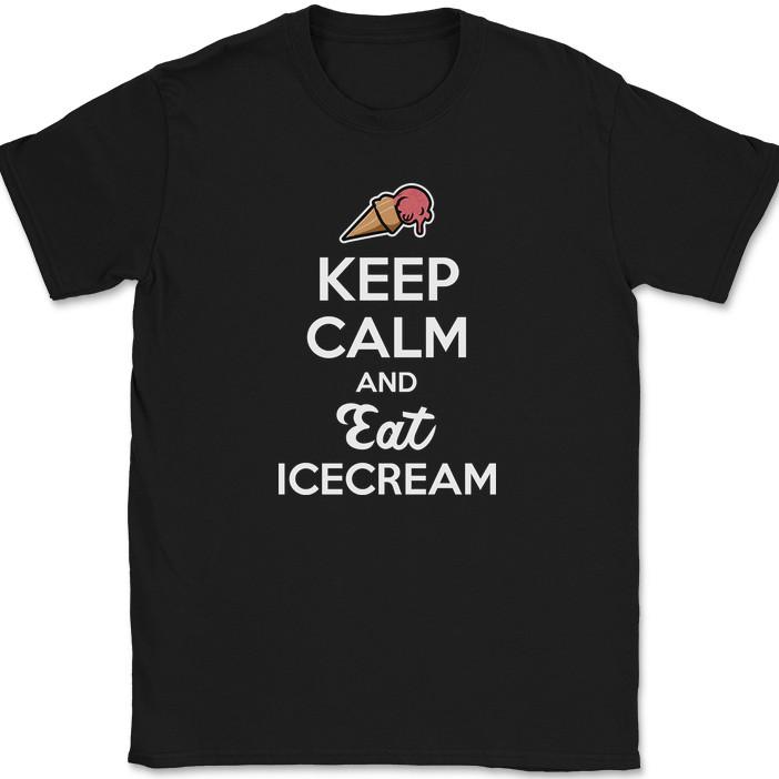 

Футболка Keep Calm and Eat Ice Cream Смешная с конусом Сладости Еда Юмор Подарок 2XL