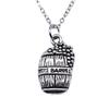 Hammered Horseshoe Pendant Necklace Western Cowboy Lucky Charm 40cm Short Chain