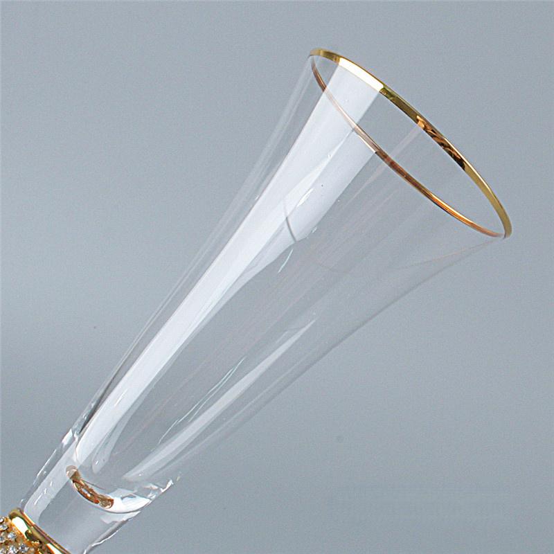 2 Buc. Flute de Șampanie cu Diamante Incrustate Pahare Cristal Nuntă Petrecere Pahare Argintiu Cupă Degustare Vin Spumant Pocal Sherry