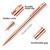 100Pcs/Lot New Slim Metal Ballpoint Pens Rose Gold Silver Advertising High Quality School Office Supplies Free Customized Logo