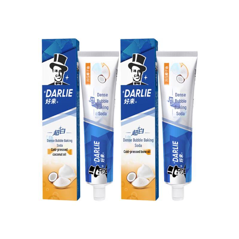 Darlie Good Home Super White Baking Soda Coconut Oil Toothpaste 2-Pack + Tissues
