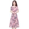 Floral dress summer new large size wide too loose and thin short-sleeved skirt temperament