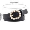 New Fashionable Minimalist Elegant Leather Pearl Belt Versatile Belt - Fashionable High-End Casual Buckle Belts for Women