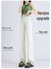 High-Waist Light Wash Wide-Leg Jeans with Frayed Edges (Summer 2025 Collection)