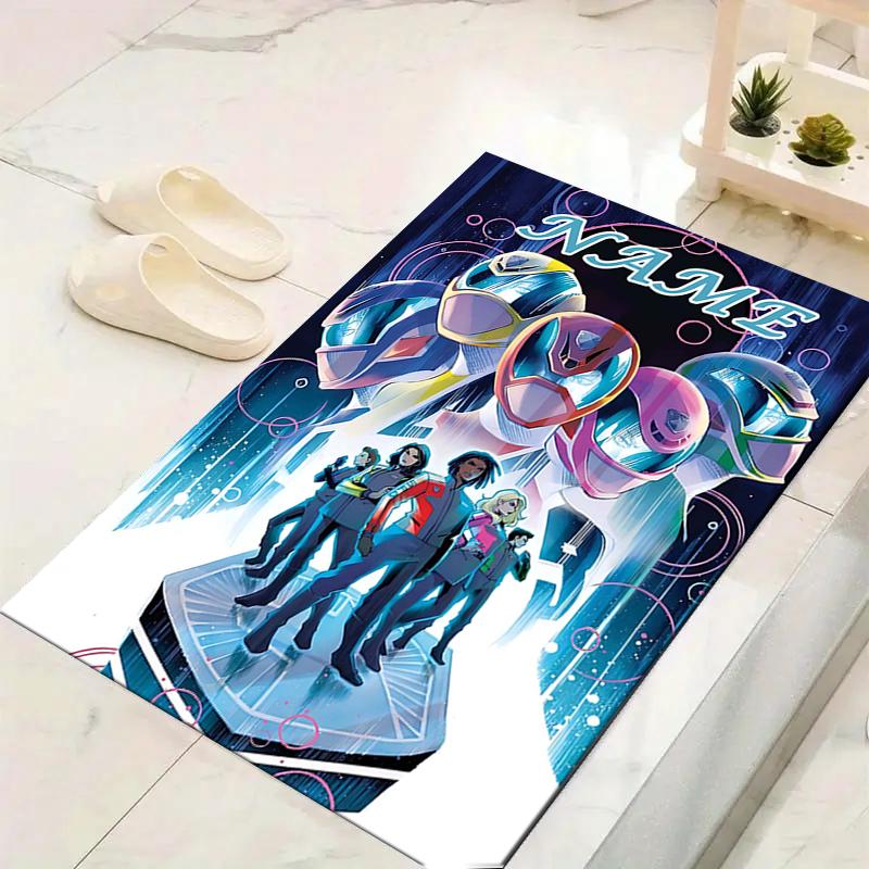 Custom 1Pc Power Rangers Artwork Rug Office Carpet Indoor Outdoor Entrance Doormat Nonslip Soft And Comfortable Living Room D2915214