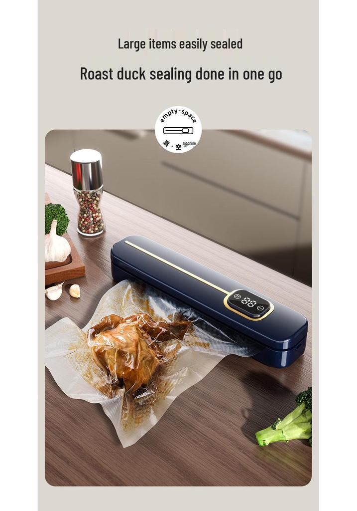 Automatic Vacuum Sealer for Kitchen Food Preservation - Seals Dry & Wet Foods