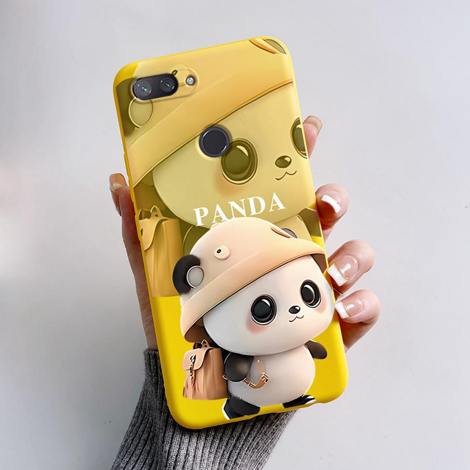 Para Xiaomi Mi 8 Lite Funda Moda Flor de Astronauta Silicona Suave Funda de Teléfono Para Xiaomi Mi 8 / Mi8 Lite Cubierta TPU Protectora Capa