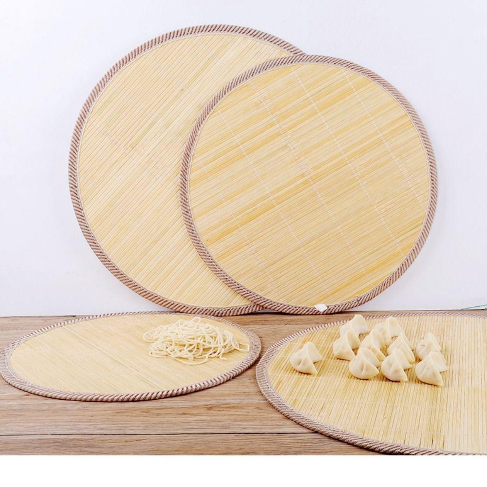 Eco-Friendly Bamboo Dumpling Tray Multi-Purpose Dumpling Display Pad Food Storage Plate  Party Use