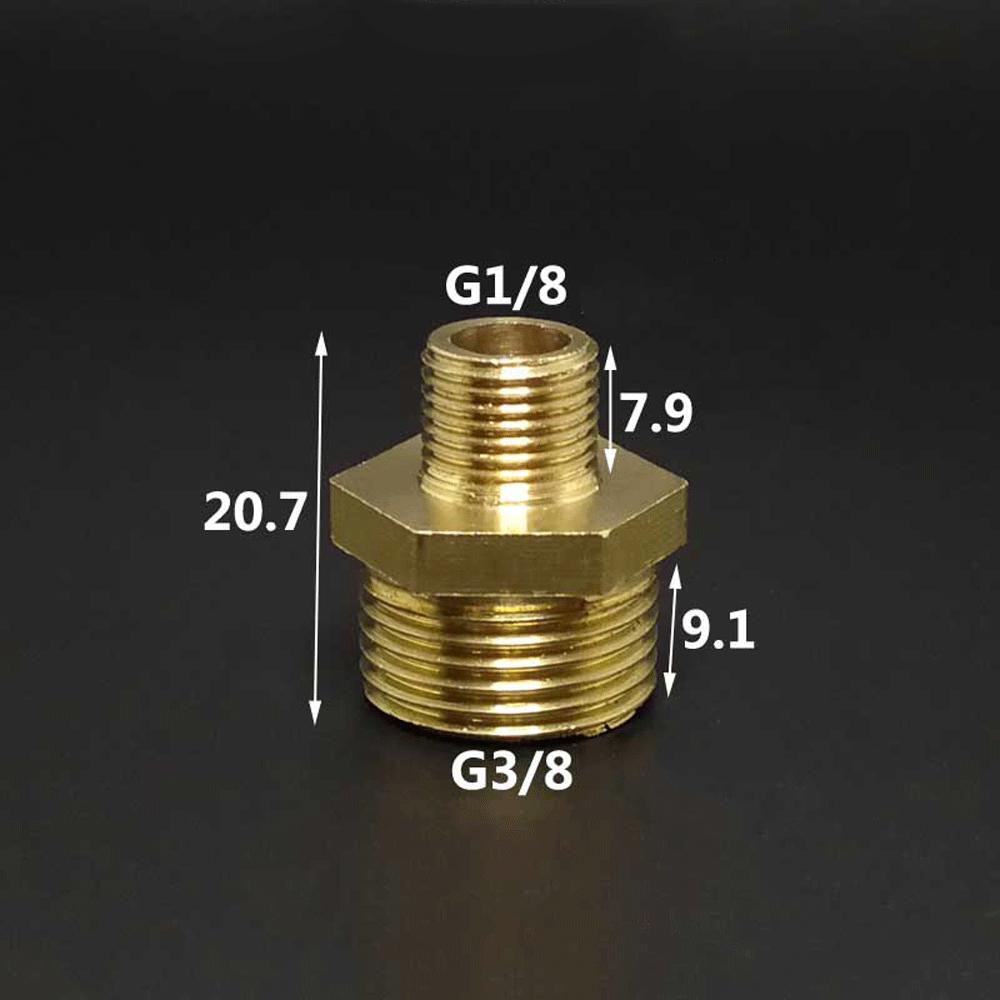 Brass Pipe Hex Nipple Fitting Quick Coupler Adapter 1/8 1/4 3/8 1/2 BSP Male To Male Thread Reducer Water Oil Gas Connector