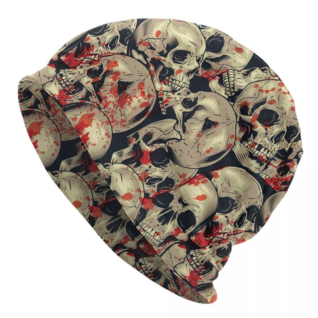 Horror Gothic Skeleton Death Skull Skullies Beanies Caps For Unisex Women Unisex Street Winter Warm Knitted Hat Adult Bonnet Hats