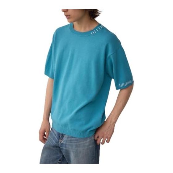 [AZUL by moussy] Color Hand Stitch Knit Men s 251IST70-0241