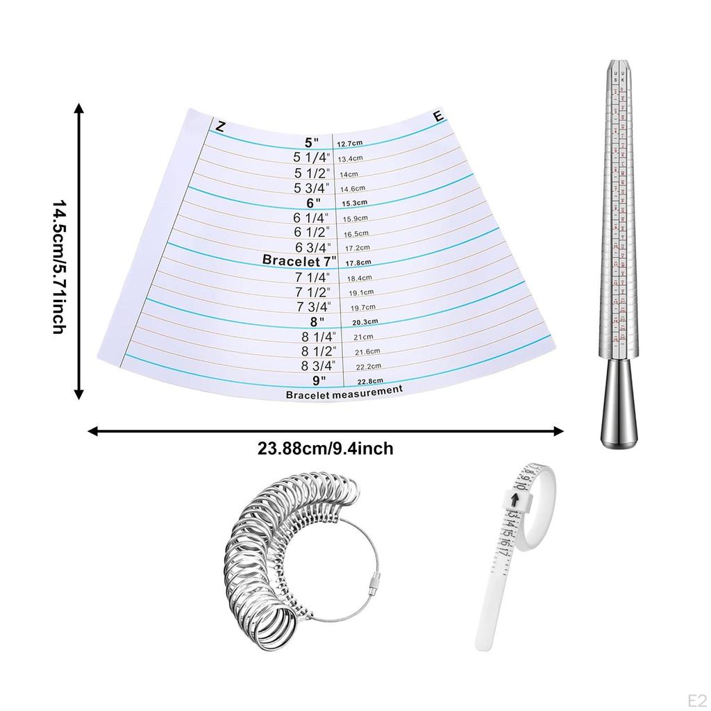 Ring Sizer Measuring Tool Kit Easy to Use for Jewelry Making Bracelet Bangle