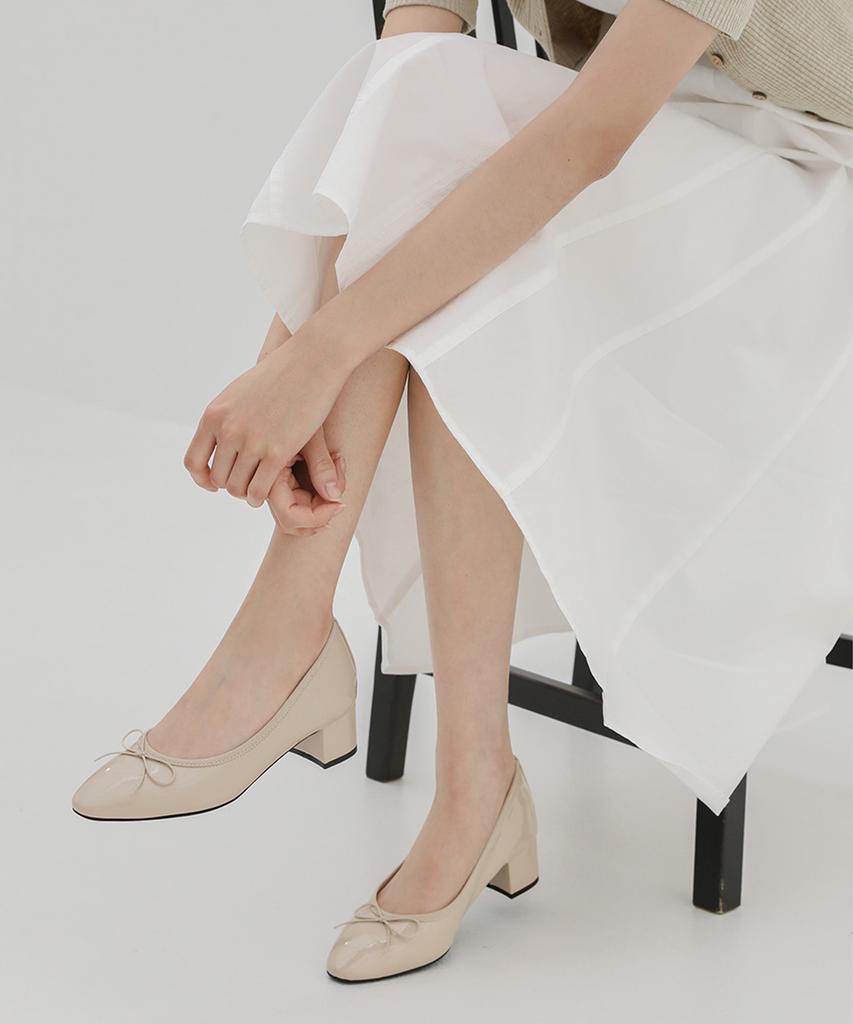 Sappun Retive Enamel Ribbon Pumps Heels (4Cm) (B Type)