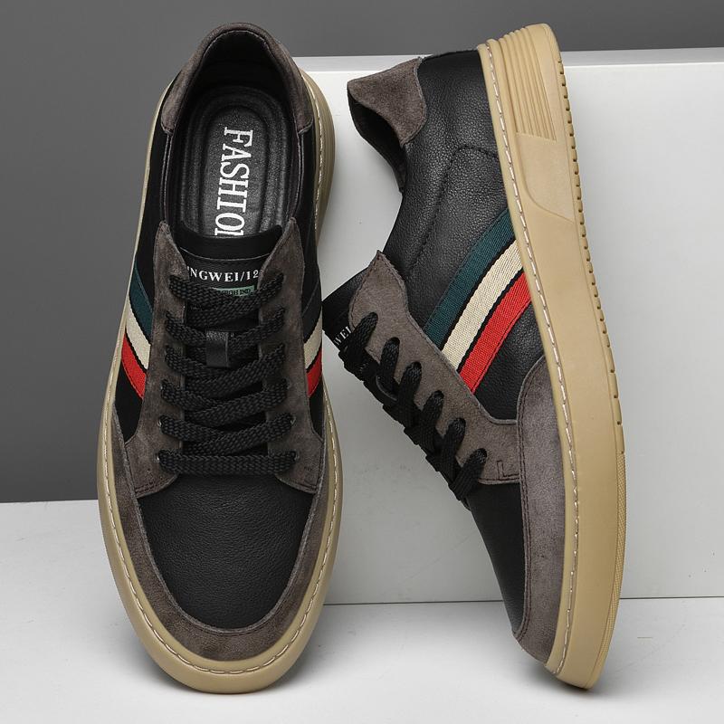 Fashion High Quality Men Genuine Leather Casual Shoes Spring Autumn Men Sneakers Luxury Brand Mens Shoes Comfortable Flat Male Footwear