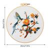 Diy Handmade Embroidery Material Kit Hummingbird Kingfisher Flower Bird Flying Bird Fabric Embroidery Kit For Beginner Adult