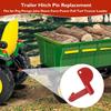 Trailer Hitch Pin Fits Peg Perego John Deere Farm Power Pull Turf Tractor Loader, Red Coupling Hitch Pin Replacement