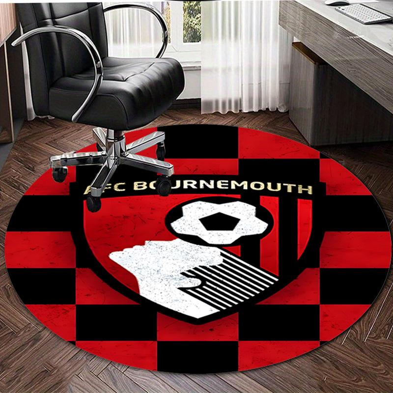 1pc Football Team (79) Design Printed Area Round Carpet for Bedroom Living Room Home Decor Rugs Mat Non Slip Mat Rug for Bedside
