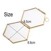 Glass Photo Frame Hexagonal Hanging Picture Holder for Modern Home Decoration Wall Display
