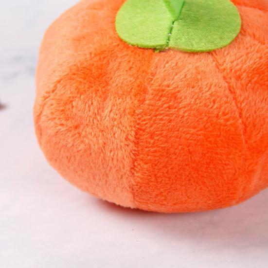 Yousheng Dog Plush Toy Decorative Relieve Boredom Orange Sounding Pumpkin Mini Stuffed Doll for Home