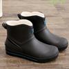 Fashion Snow Warm Thick Rain Boots, Kitchen Waterproof and Anti Slip Rain Shoes, Men's Fashionable and Wear-resistant Water Shoes