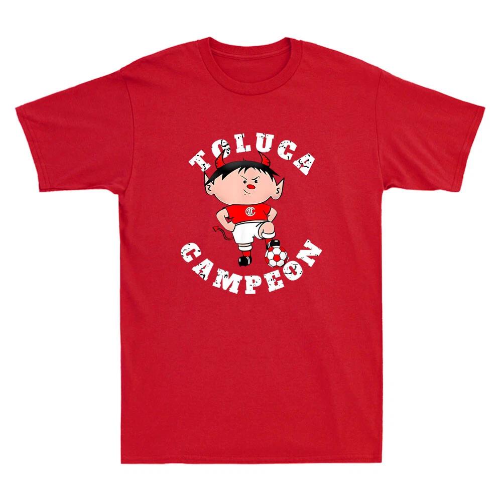 Toluca Toluca Campeon Funny Devil Football Player Graphic Vintage Men s T-Shirt 2XL