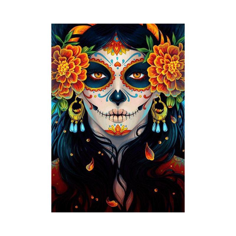 Obraz diamentowy DIY Halloween obraz czaszki haft diamentowy damski zestaw mozaiki artystyczna dekoracja ścienna do domu