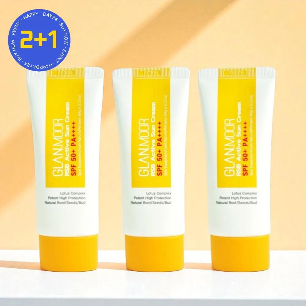 GLAMMOOR RSB Lotus Active Sun Cream 60g (3 pieces)