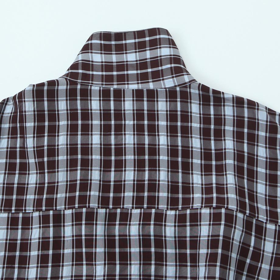 TAOP&ZA Women's Plaid Stand Collar Double-Breasted Shirt - Spring 2026 Trend